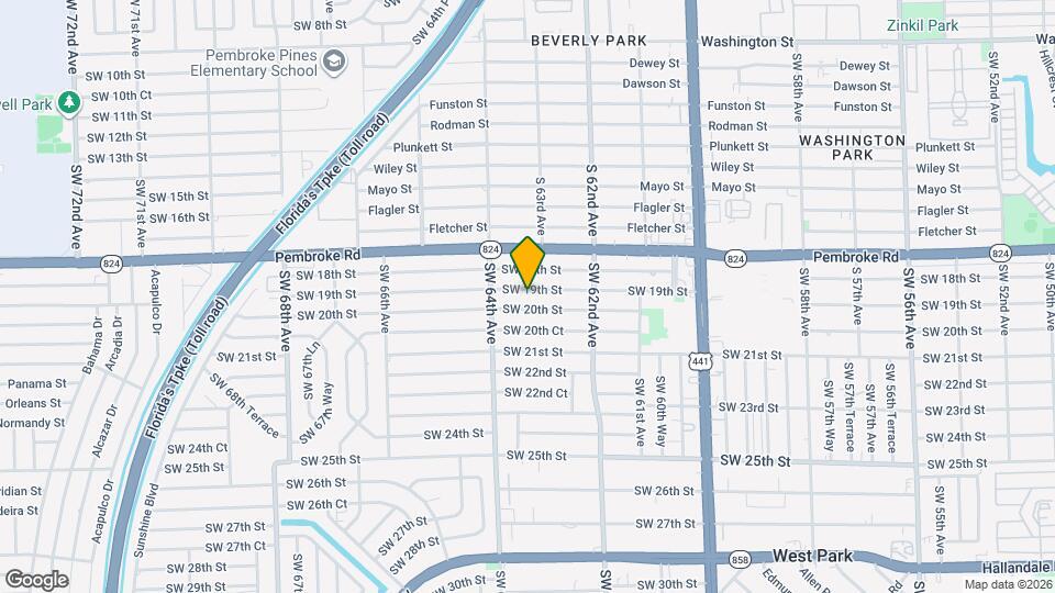 6312 SW 19th St Map and Location Details