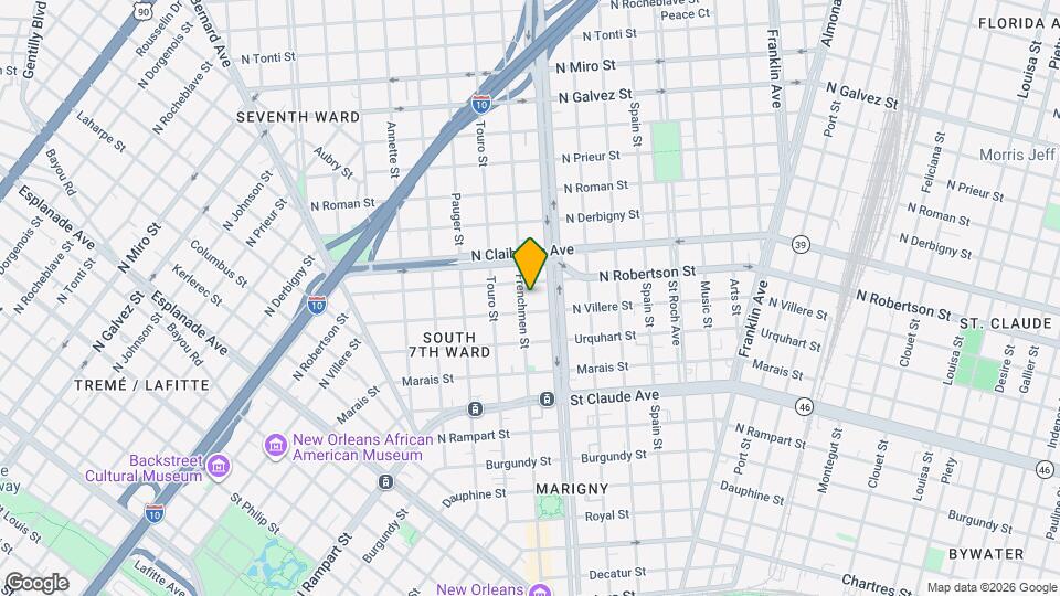 1441 Frenchmen St Map and Location Details