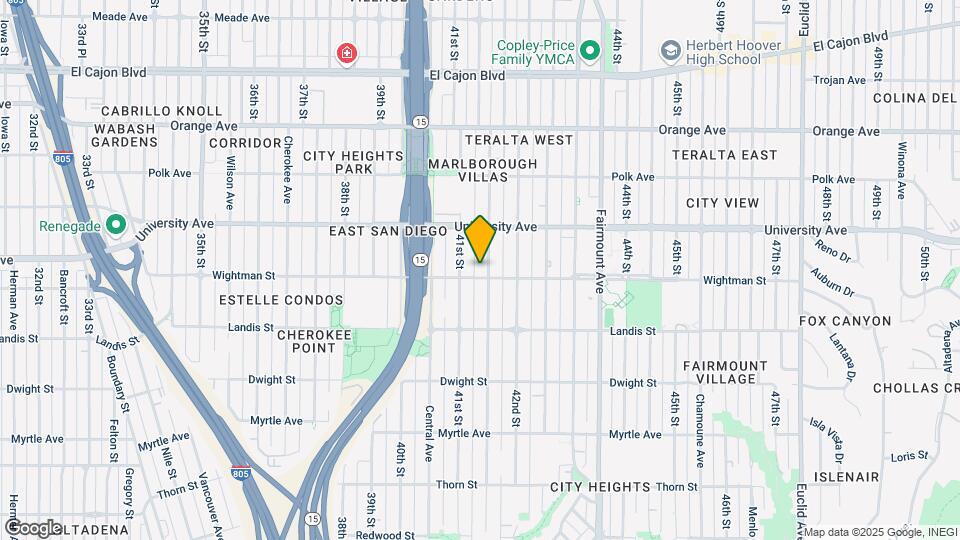 3814 Marlborough Ave Map and Location Details
