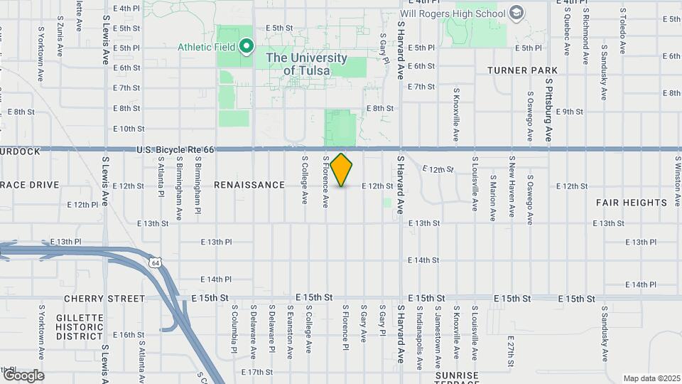 1208 S Florence Pl Map and Location Details