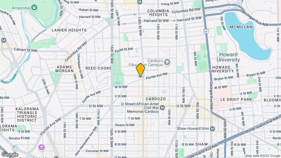 1414 Belmont St NW, Unit 208 Map and Location Details