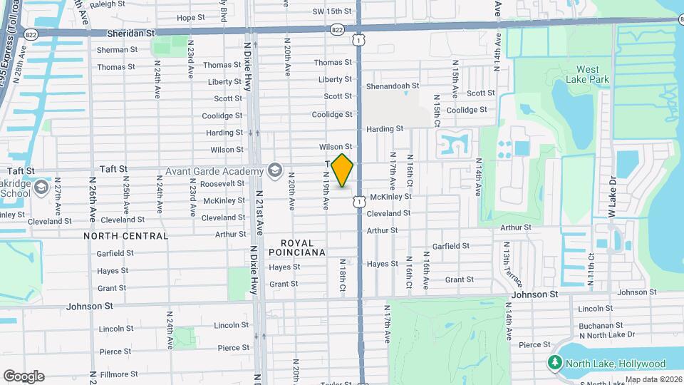 1825 McKinley St Map and Location Details
