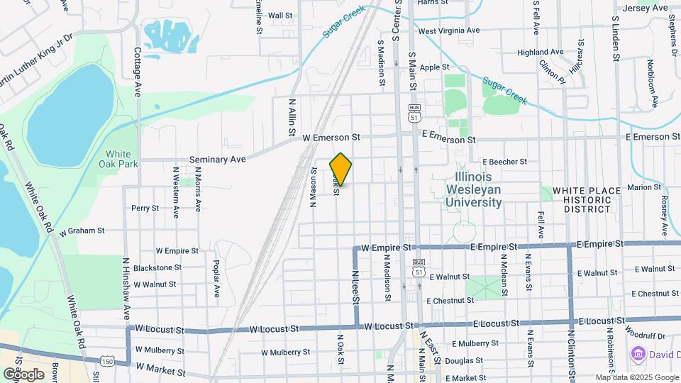 1219 N Oak St Mapa y Detalles de la Ubicación