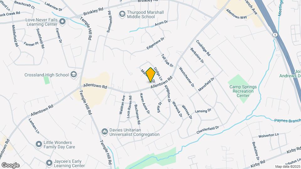 6929 Allentown Rd Map and Location Details