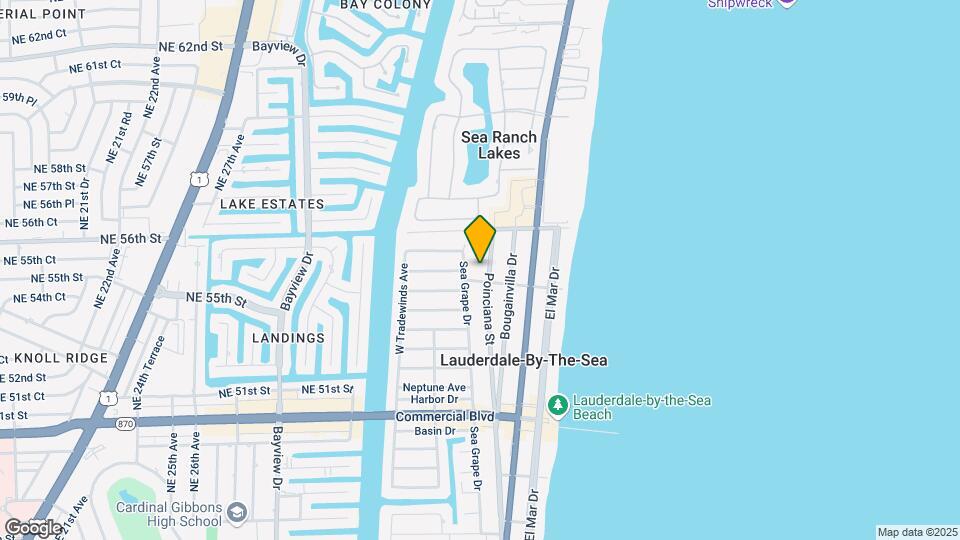 4611 Poinciana St Map and Location Details
