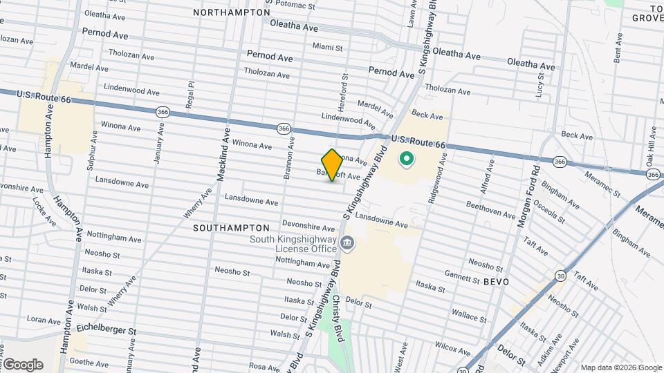 4953 Sutherland Ave Map and Location Details
