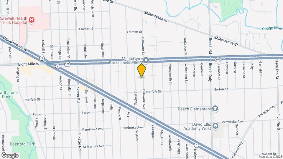 20481 Delaware Ave Map and Location Details