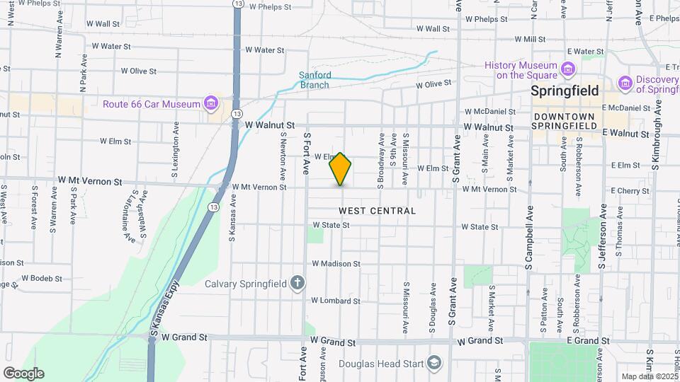 1 Bed / 1 Bath House in Springfield, MO Map and Location Details