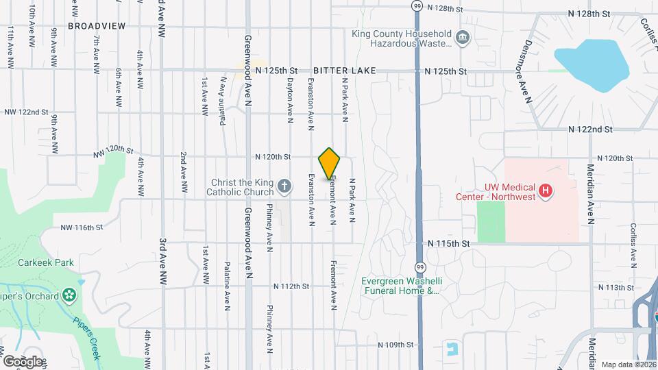 11721 Fremont Ave N Map and Location Details