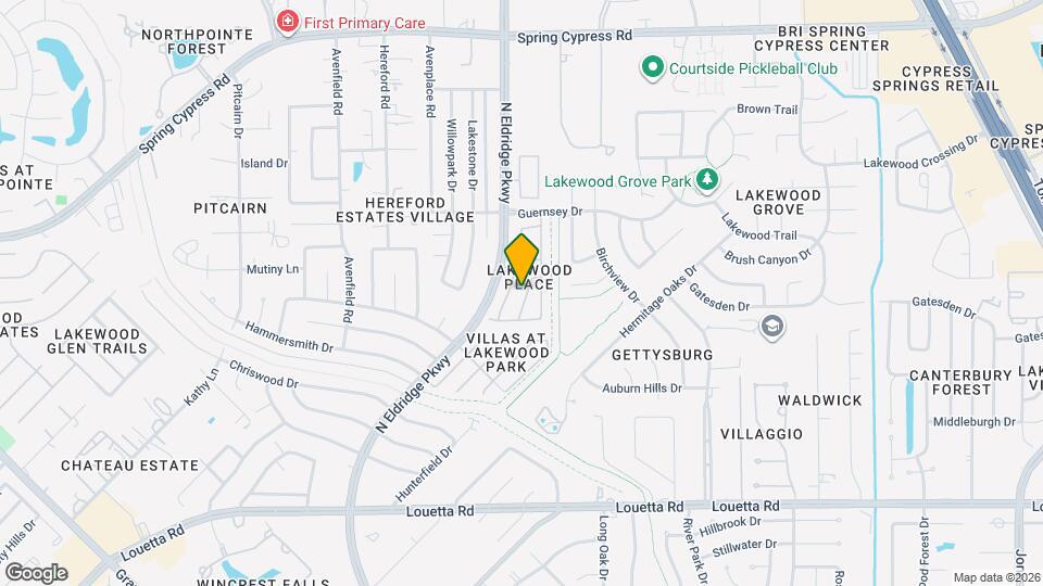 16025 Summerville Lake Dr Map and Location Details