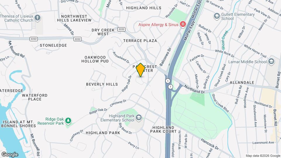 5332 Balcones Dr, Unit F Map and Location Details