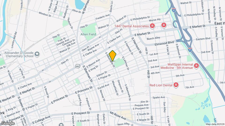 123 S Albemarle St Map and Location Details