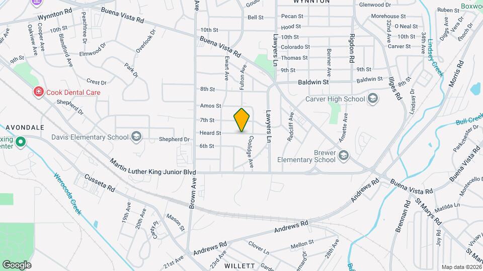 2416 Heard St Map and Location Details