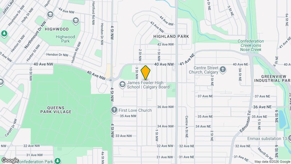 304 38 Ave NW Map and Location Details