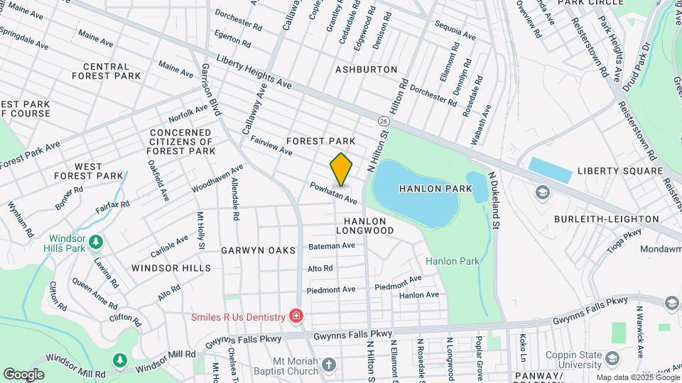 3306 Powhatan Ave, Unit 2nd floor south Map and Location Details