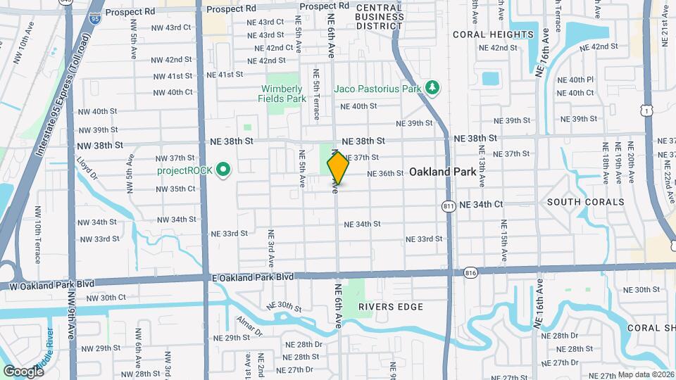 601 NE 35th St Map and Location Details