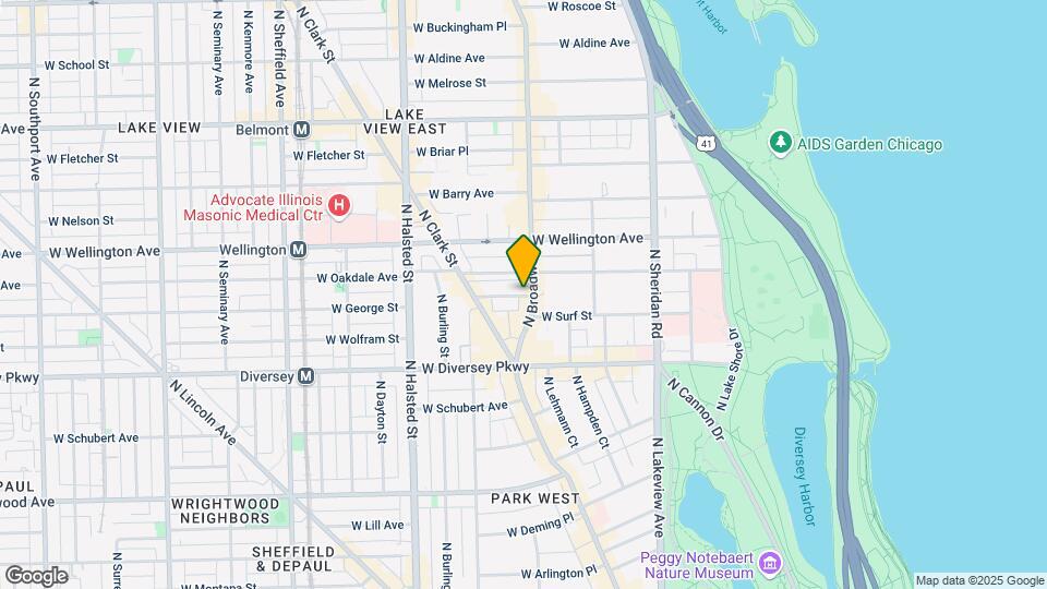 606 W Surf St, Unit 2BD Map and Location Details