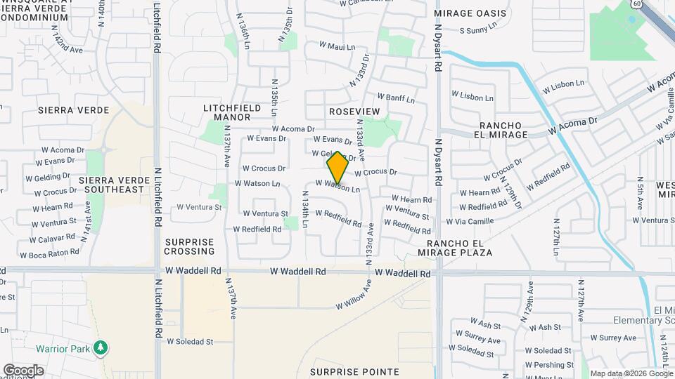 13383 W Watson Ln Mapa y Detalles de la Ubicación