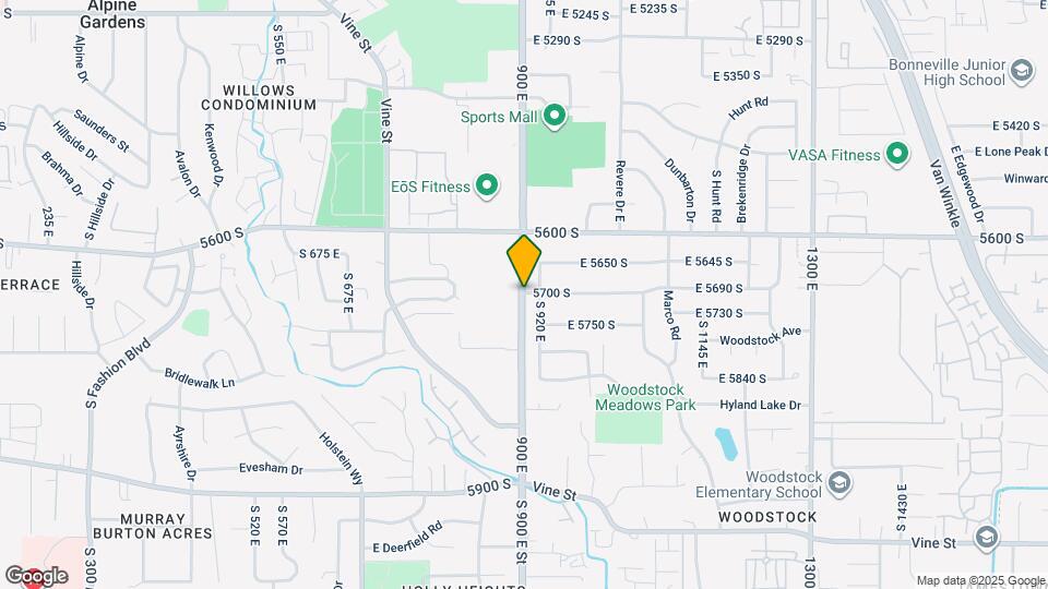 5700 S 900 E, Unit #3 Map and Location Details