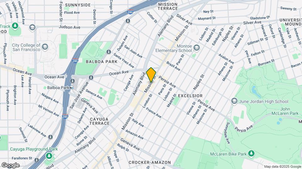 4757 Mission St, Unit 5 Map and Location Details