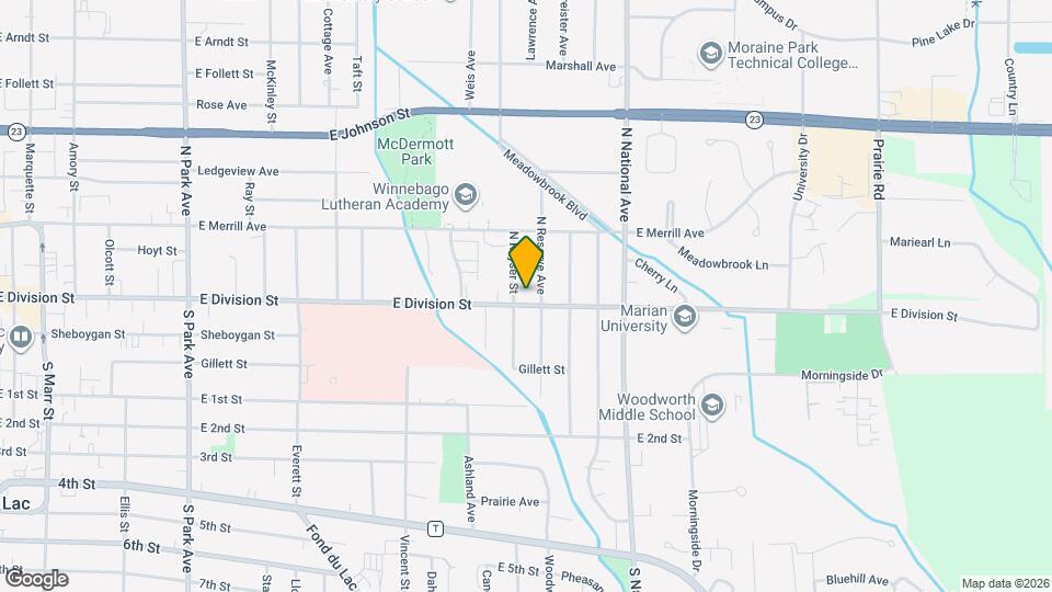 557 E Division St Map and Location Details