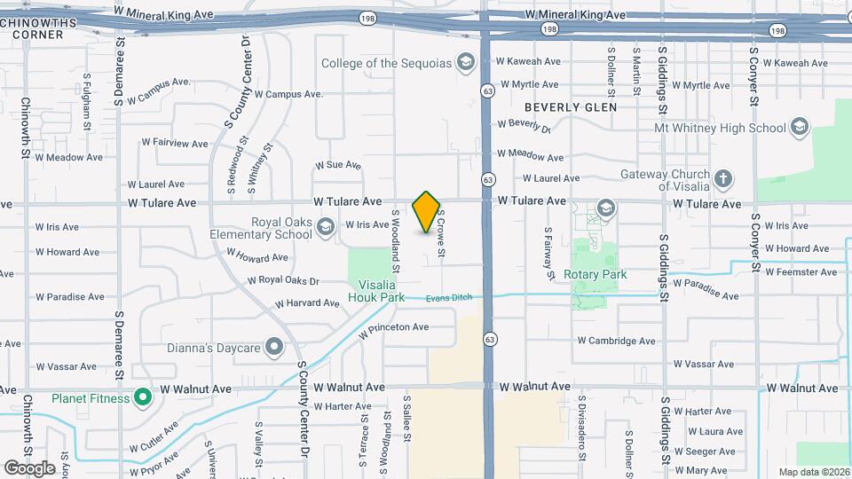 1323 S Crowe St Map and Location Details