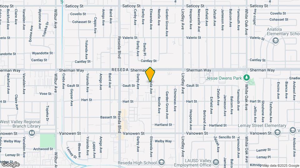 7107 Etiwanda Ave Mapa y Detalles de la Ubicación