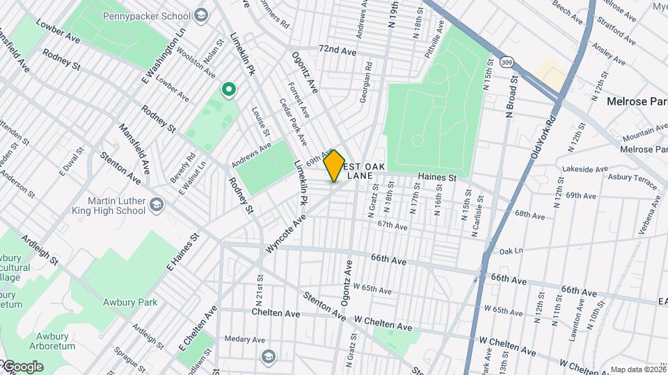 6800 Wyncote Ave Map and Location Details