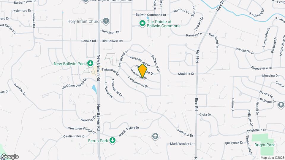 544 Goldwood Dr Map and Location Details