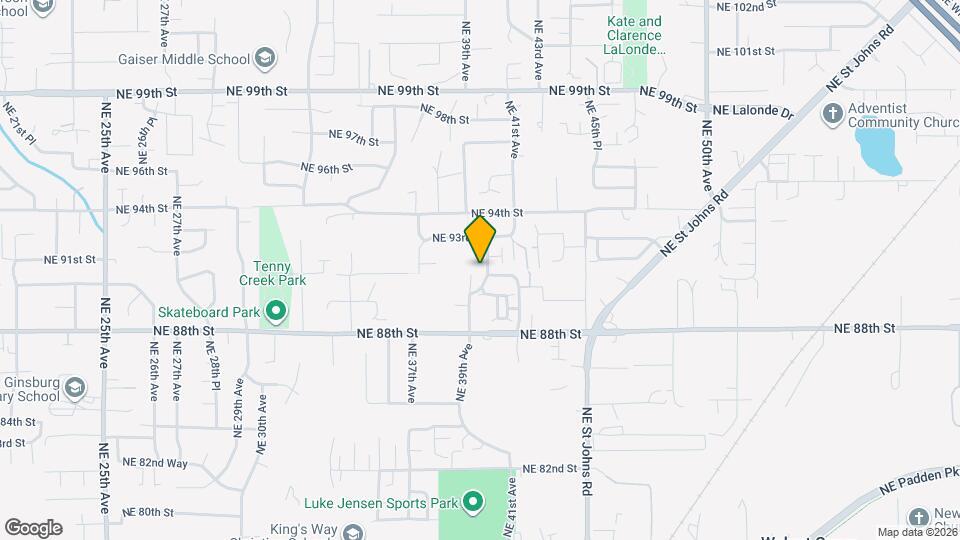 9102 NE 40th Ave Map and Location Details