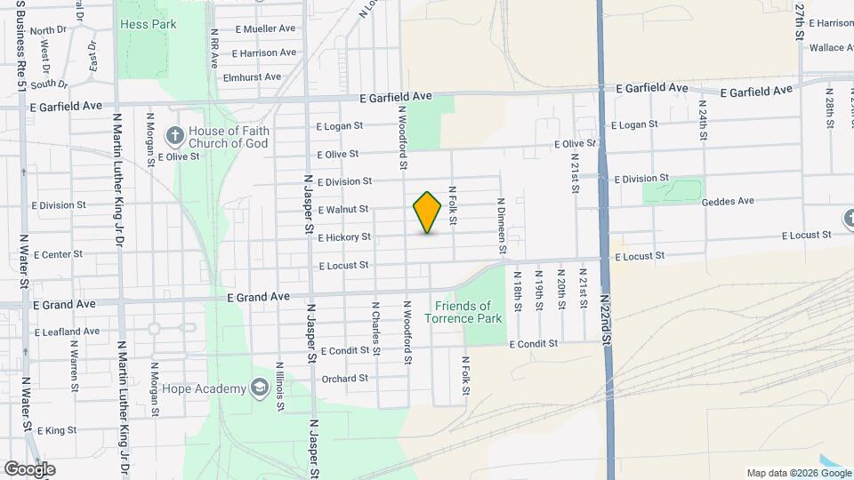 1553 E Hickory St Mapa y Detalles de la Ubicación