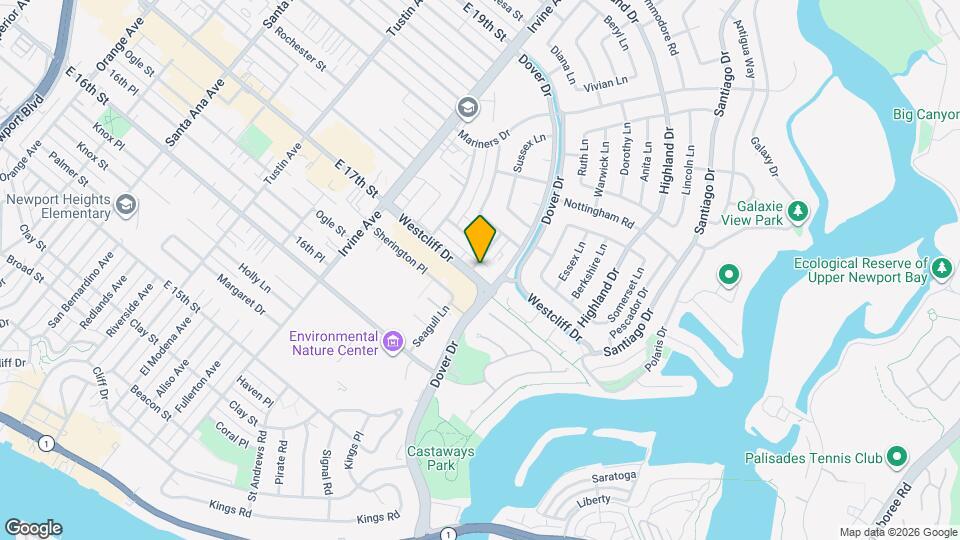 1510 Westcliff Dr, Unit 1 Mapa y Detalles de la Ubicación