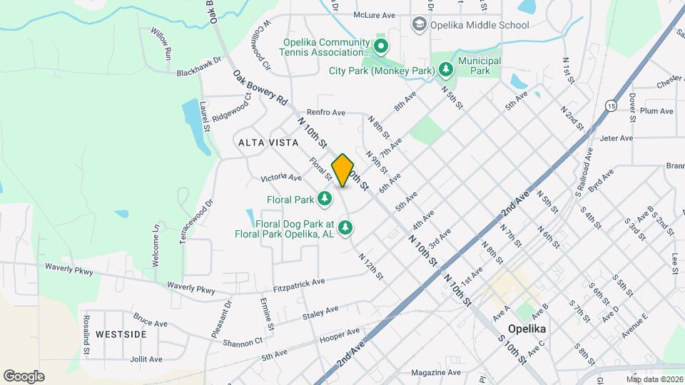 607 Floral St Map and Location Details
