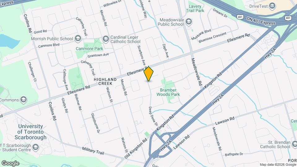 83 Deep Dene Dr Map and Location Details