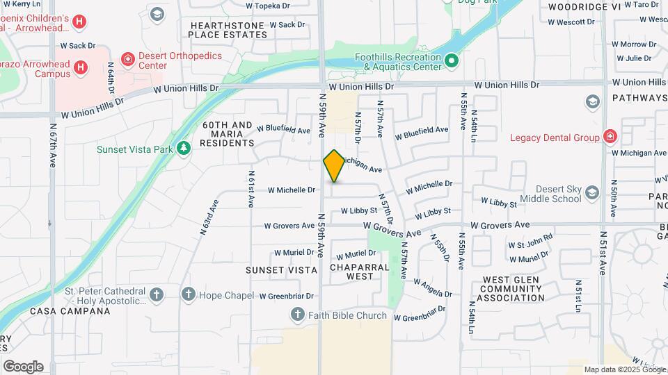 5833 W John Cabot Rd Map and Location Details
