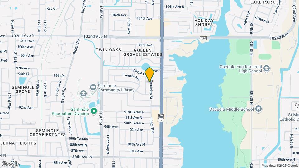 9564 Crestview St Map and Location Details