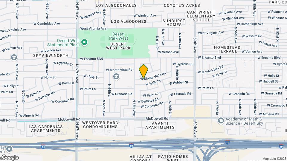 6227 W Monte Vista Rd Map and Location Details