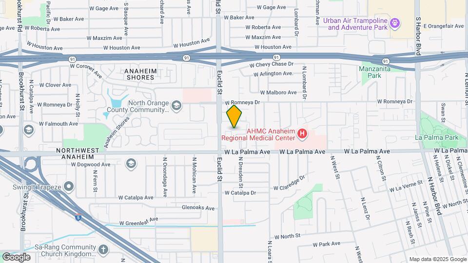 1126 N Euclid St Map and Location Details