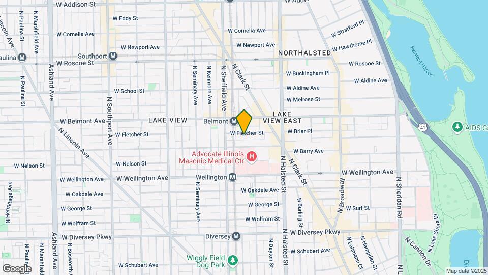 921 W Fletcher St, Unit 3 Map and Location Details