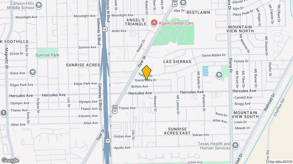 4604 Sierra Vista Dr Map and Location Details