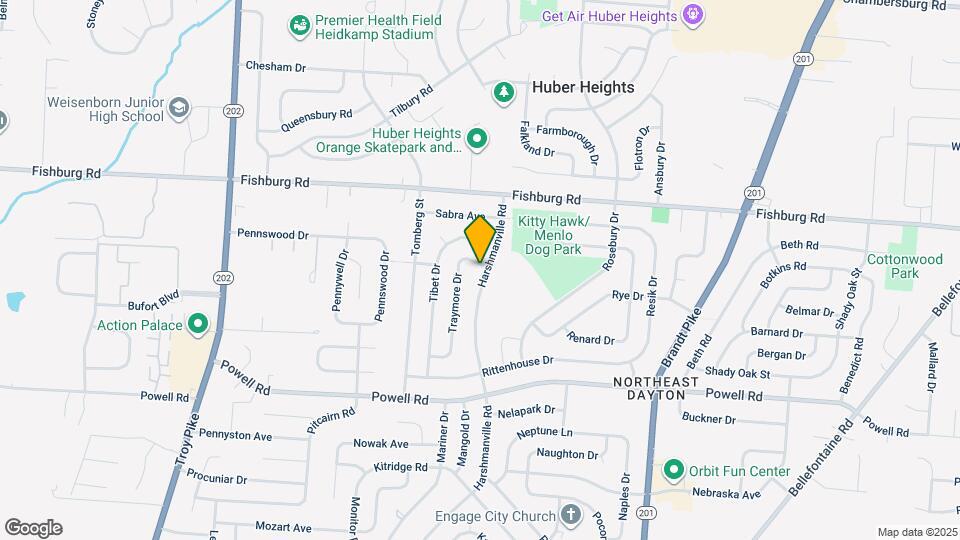 5884 Traymore Dr Map and Location Details