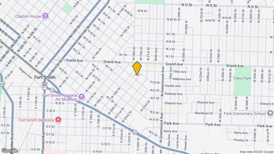 709 N 20th St Map and Location Details