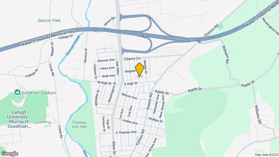 1505 Riegel St Mapa y Detalles de la Ubicación