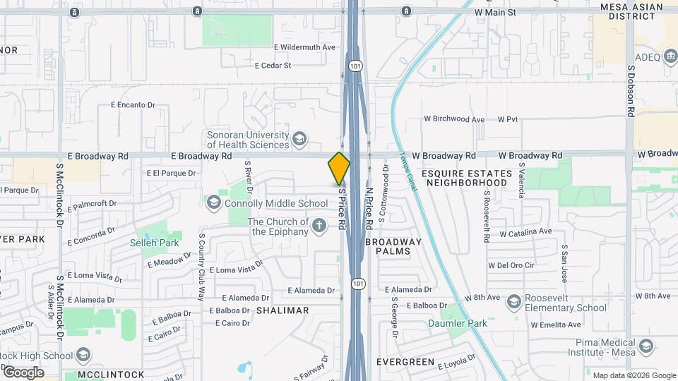 2182 E Palmcroft Dr Map and Location Details