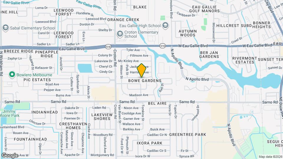 1865 Washington Ave Map and Location Details