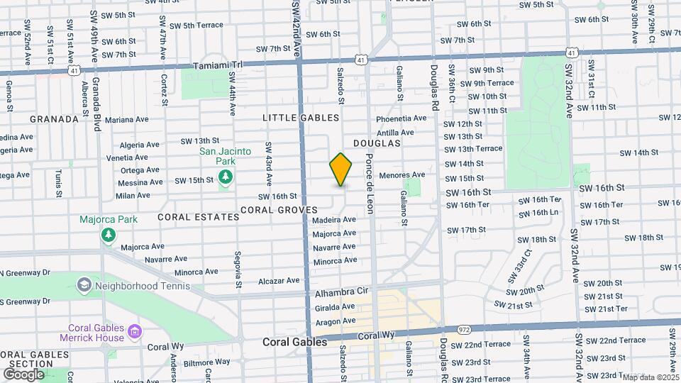 1520 Salzedo St Map and Location Details