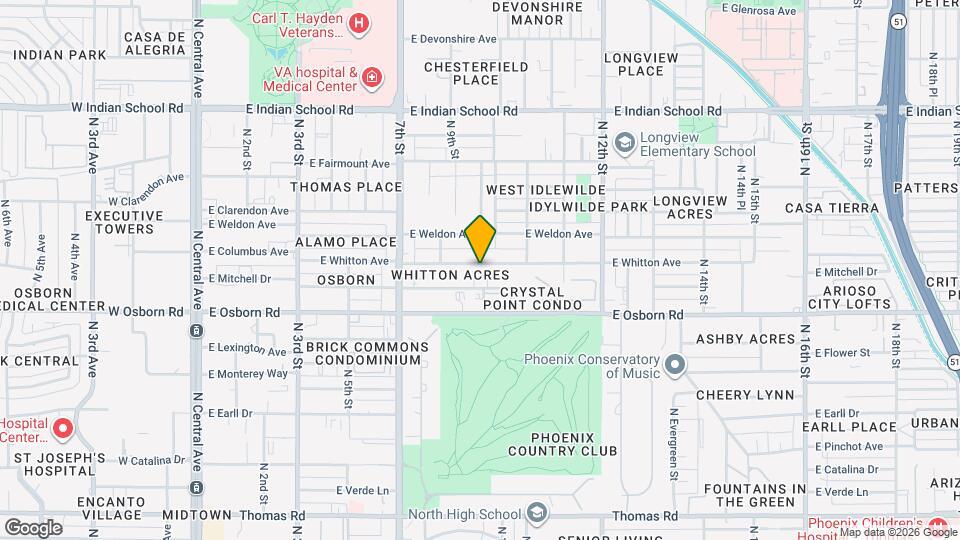 929 E Whitton Ave Map and Location Details