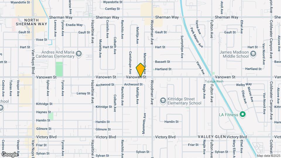 13750 Vanowen St Mapa y Detalles de la Ubicación