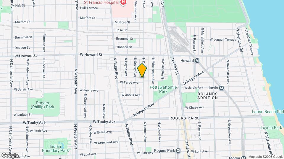 7401 N Damen Ave Map and Location Details