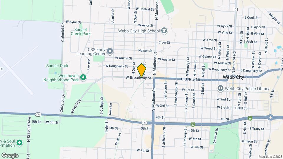 1104 W Broadway St Map and Location Details